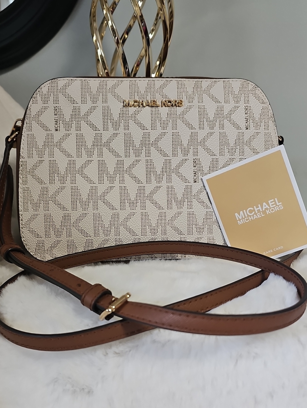 NEW! Michael Kors Signature Houston Large Zip Crossbody
